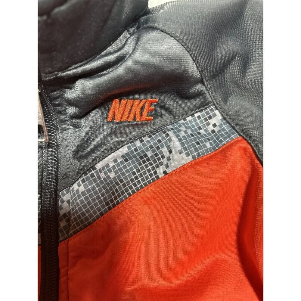 Nike Boys Jacket Zip Orange Gray 18‎ Months Lightweight
